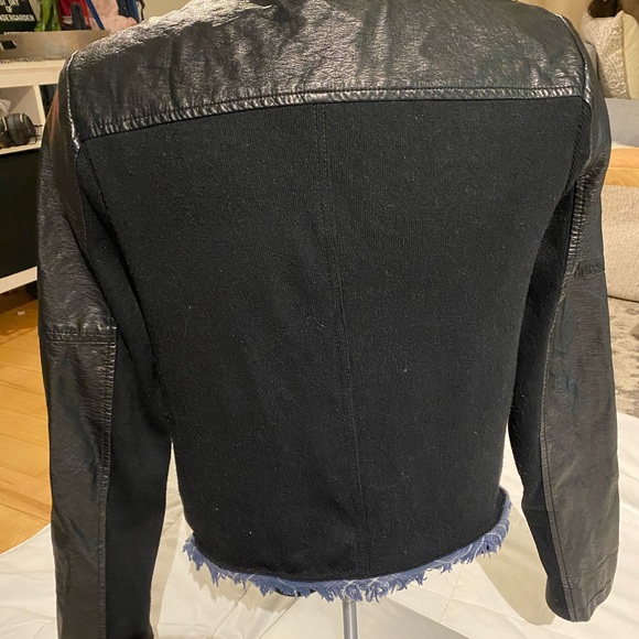 Free People / plaid vegan leather jacket - Picture 3 of 5